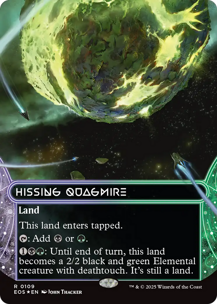 Hissing Quagmire (0109) (Borderless) (Galaxy Foil) [Edge of Eternities: Stellar Sights] - Magic: The Gathering - Card Brawlers | Quebec | Canada |