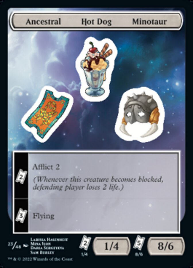 Ancestral Hot Dog Minotaur [Unfinity Stickers] - Magic: The Gathering - Card Brawlers | Quebec | Canada |