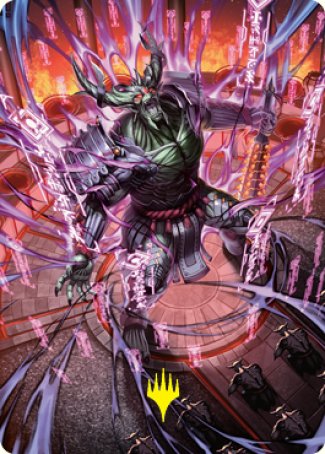 Hidetsugu, Devouring Chaos Art Card (Gold-Stamped Signature) [Kamigawa: Neon Dynasty Art Series] - Magic: The Gathering - Card Brawlers | Quebec | Canada |