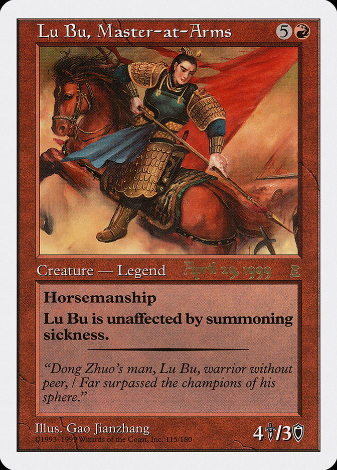 Lu Bu, Master-at-Arms (April 29, 1999) [Portal Three Kingdoms Promos] - Magic: The Gathering - Card Brawlers | Quebec | Canada |