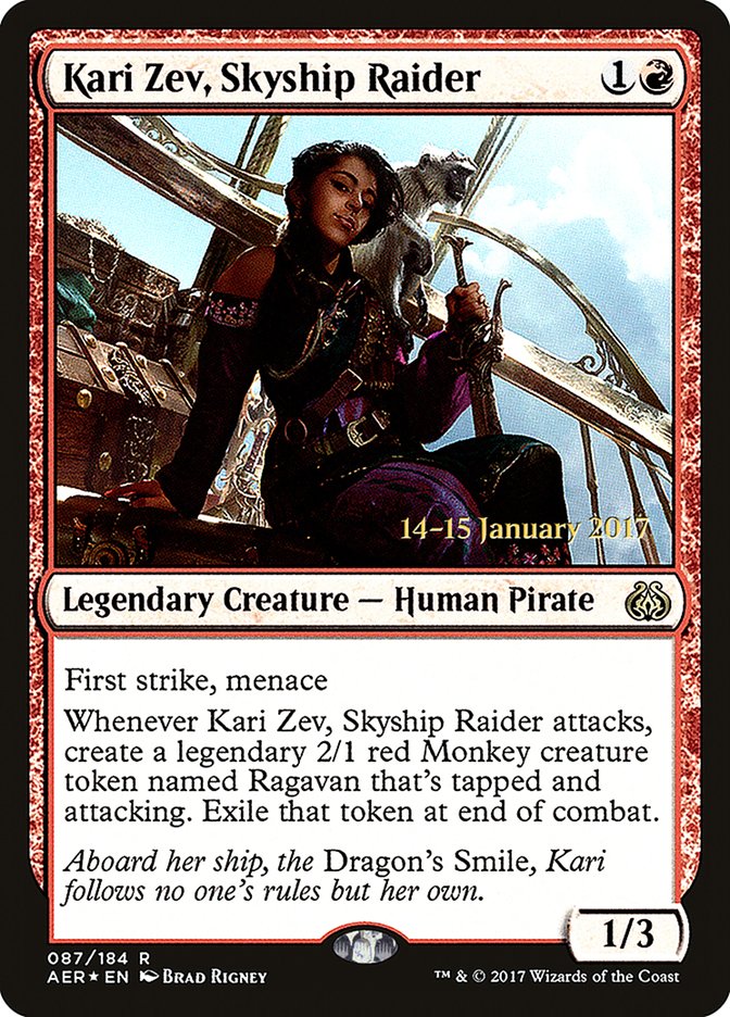 Kari Zev, Skyship Raider [Aether Revolt Prerelease Promos] - Magic: The Gathering - Card Brawlers | Quebec | Canada |