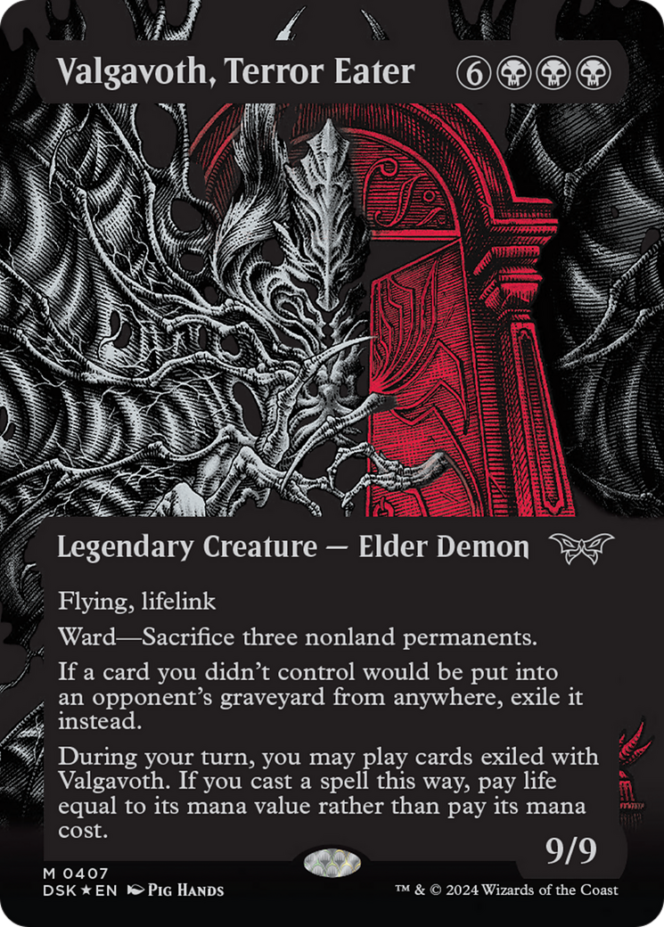 Valgavoth, Terror Eater (Showcase) (Textured) [Duskmourn: House of Horror] - Magic: The Gathering - Card Brawlers | Quebec | Canada |