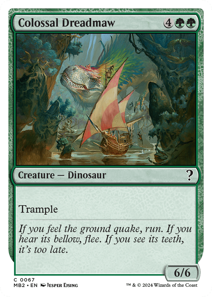 Colossal Dreadmaw (White Border) [Mystery Booster 2] - Magic: The Gathering - Card Brawlers | Quebec | Canada |