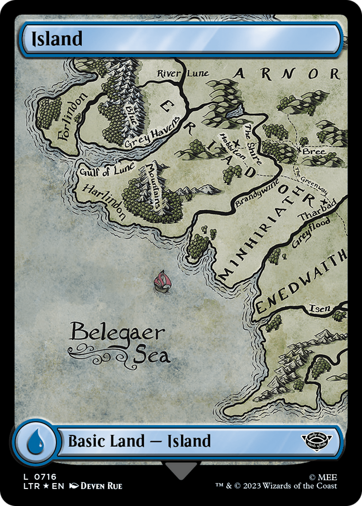 Island (0716) (Surge Foil) [The Lord of the Rings: Tales of Middle-Earth] - Magic: The Gathering - Card Brawlers | Quebec | Canada |
