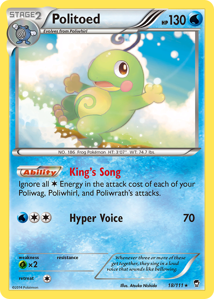 Politoed (18/111) [XY: Furious Fists] - Pokémon - Card Brawlers | Quebec | Canada |