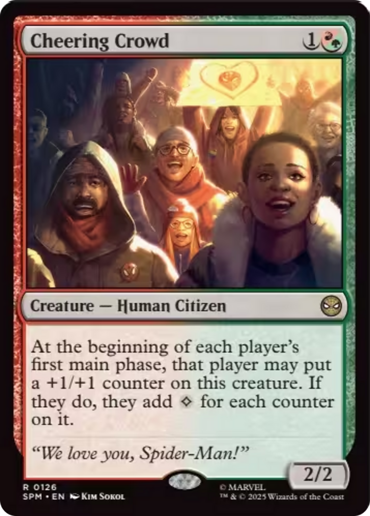 Cheering Crowd [Marvel's Spider-Man] - Magic: The Gathering - Card Brawlers | Quebec | Canada |
