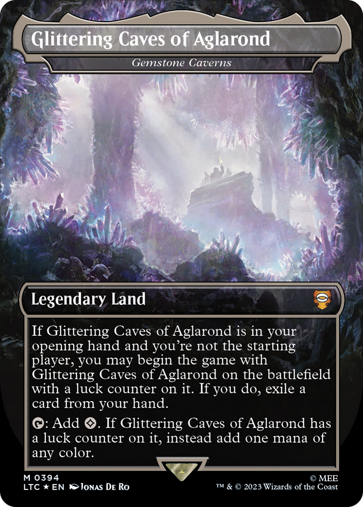 Glittering Caves of Aglarond - Gemstone Caverns (Surge Foil Realms and Relics) [The Lord of the Rings: Tales of Middle-Earth Commander] - Magic: The Gathering - Card Brawlers | Quebec | Canada |
