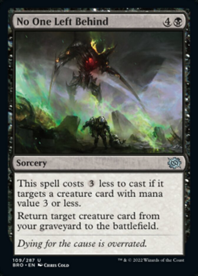 No One Left Behind [The Brothers' War] - Magic: The Gathering - Card Brawlers | Quebec | Canada |