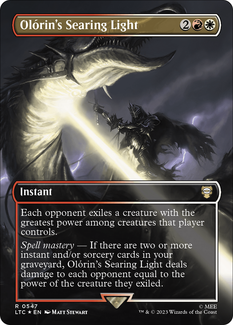 Olorin's Searing Light (Borderless) (Surge Foil) [The Lord of the Rings: Tales of Middle-Earth Commander] - Magic: The Gathering - Card Brawlers | Quebec | Canada |