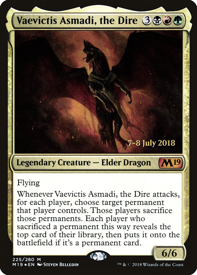 Vaevictis Asmadi, the Dire [Core Set 2019 Prerelease Promos] - Magic: The Gathering - Card Brawlers | Quebec | Canada |