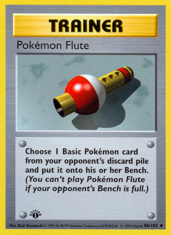 Pokemon Flute (86/102) (Shadowless) [Base Set 1st Edition] - Pokémon - Card Brawlers | Quebec | Canada |
