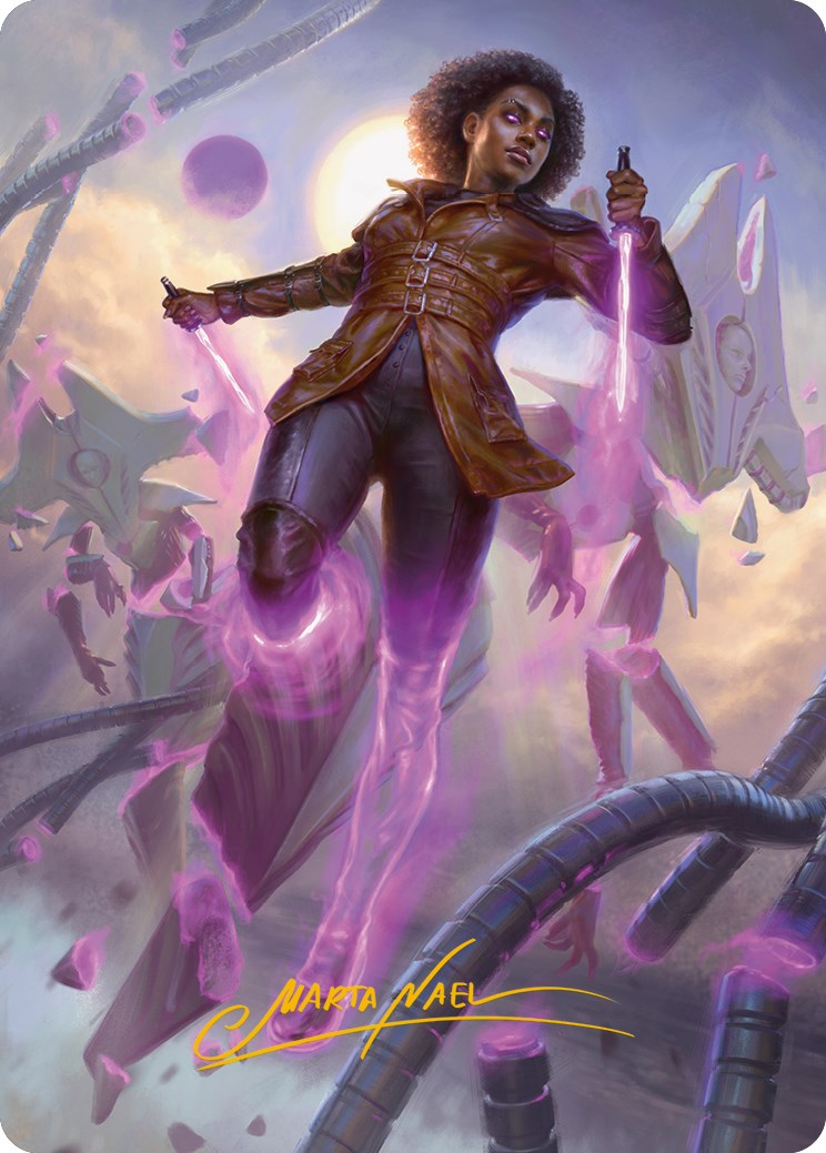 Kaya, Intangible Slayer Art Card (Gold-Stamped Signature) [Phyrexia: All Will Be One Art Series] - Magic: The Gathering - Card Brawlers | Quebec | Canada |