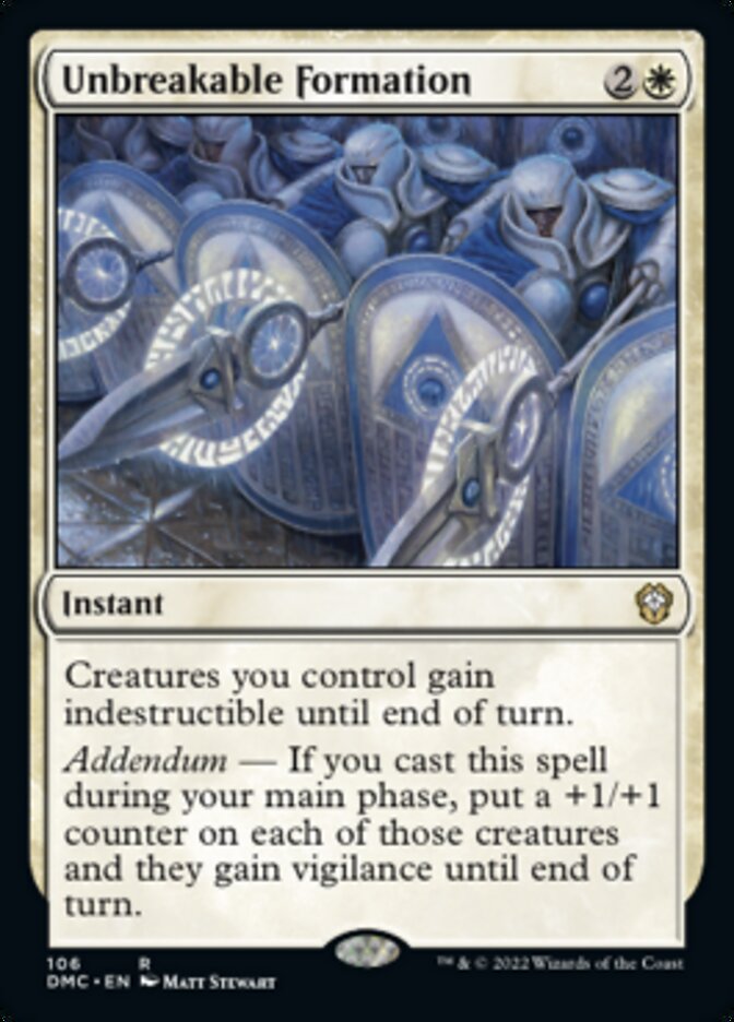 Unbreakable Formation [Dominaria United Commander] - Magic: The Gathering - Card Brawlers | Quebec | Canada |