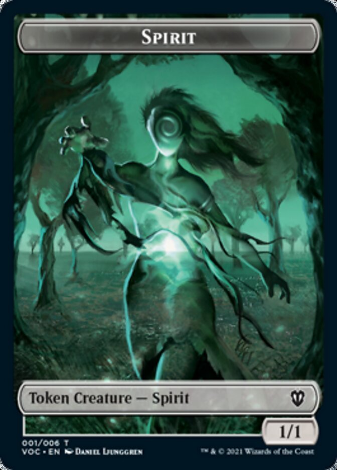 Spirit (001) // Spirit (002) Double-Sided Token [Innistrad: Crimson Vow Commander Tokens] - Magic: The Gathering - Card Brawlers | Quebec | Canada |