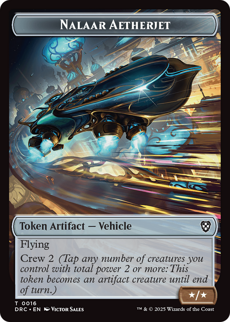 Construct // Nalaar Aetherjet Double-Sided Token [Aetherdrift Commander Tokens] - Magic: The Gathering - Card Brawlers | Quebec | Canada |
