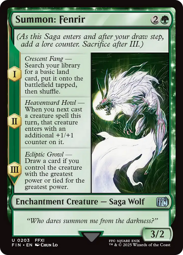 Summon: Fenrir [FINAL FANTASY] - Magic: The Gathering - Card Brawlers | Quebec | Canada |