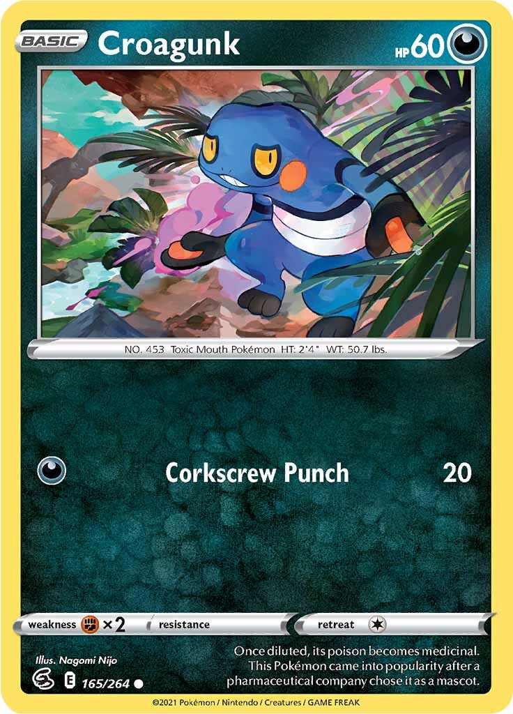 Croagunk (165/264) [Sword & Shield: Fusion Strike] - Pokémon - Card Brawlers | Quebec | Canada |