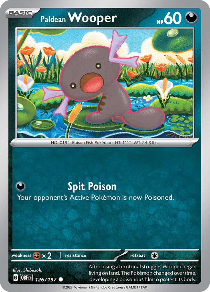 Paldean Wooper (126/197) [Scarlet & Violet: Obsidian Flames] - Pokémon - Card Brawlers | Quebec | Canada |
