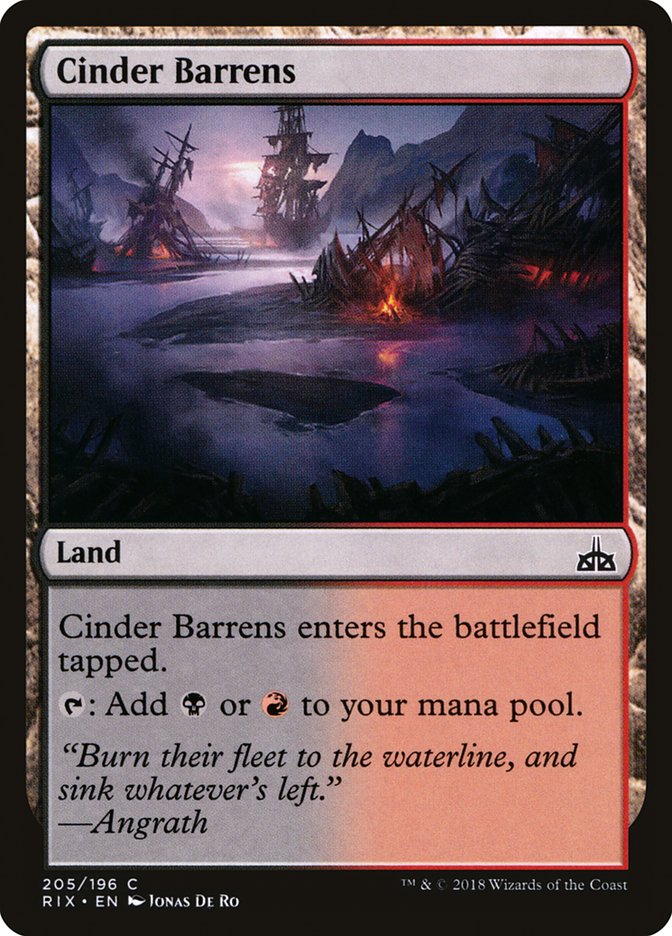 Cinder Barrens [Rivals of Ixalan] - Magic: The Gathering - Card Brawlers | Quebec | Canada |