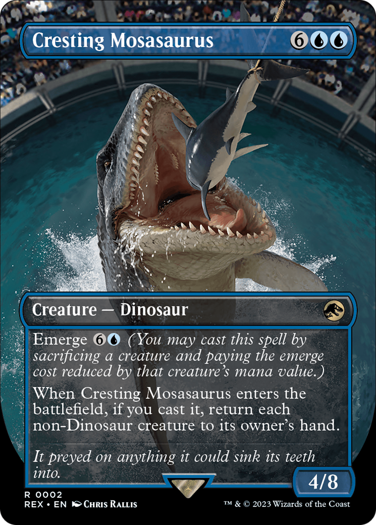 Cresting Mosasaurus (Borderless) [Jurassic World Collection] - Magic: The Gathering - Card Brawlers | Quebec | Canada |