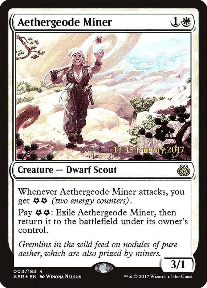 Aethergeode Miner [Aether Revolt Prerelease Promos] - Magic: The Gathering - Card Brawlers | Quebec | Canada |