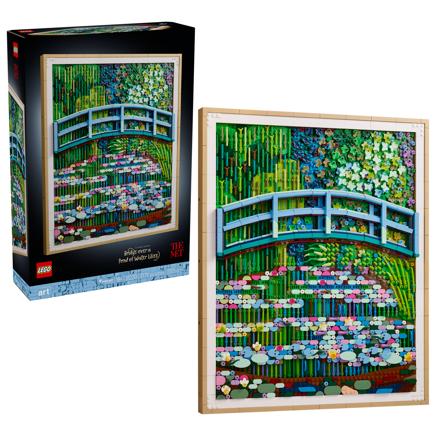 LEGO - Art - Claude Monet – Bridge over a Pond of Water Lilies - Building Kit - 31220