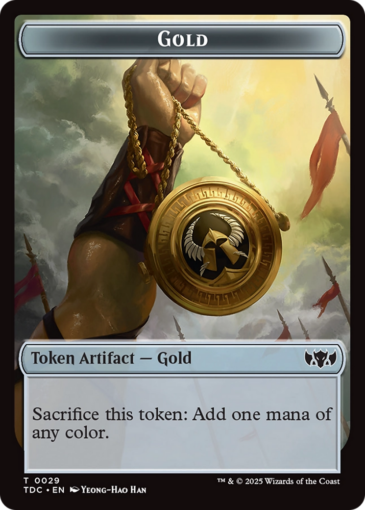 Elemental (0016) // Gold Double-Sided Token [Tarkir: Dragonstorm Commander Tokens] - Magic: The Gathering - Card Brawlers | Quebec | Canada |