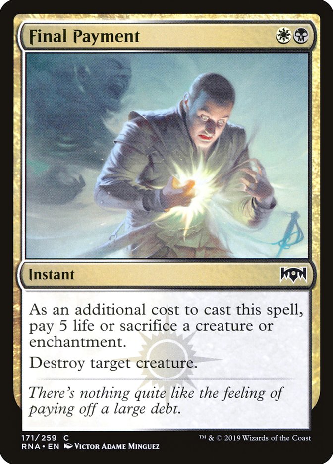 Final Payment [Ravnica Allegiance] - Magic: The Gathering - Card Brawlers | Quebec | Canada |