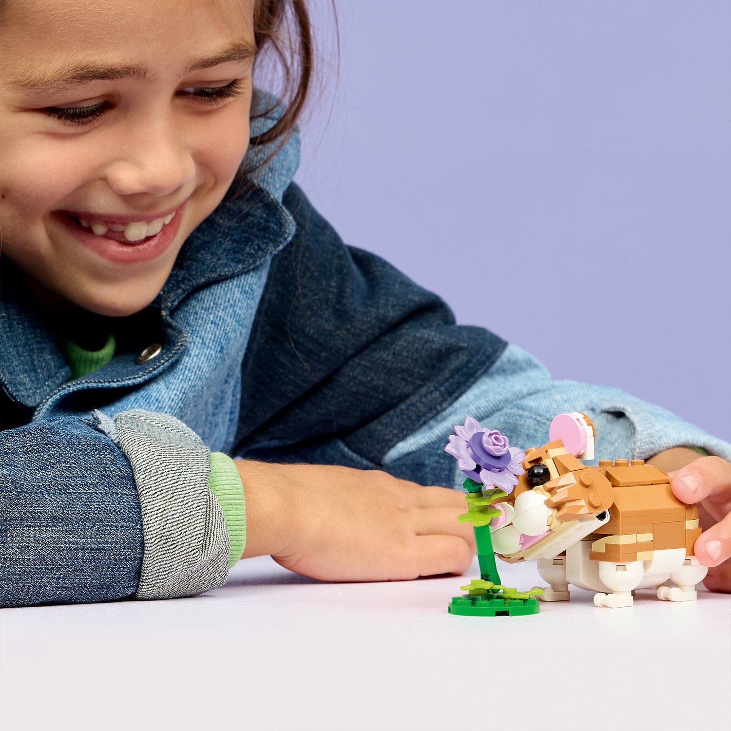 LEGO - Creator - 3 in 1 Cute Hamster with a Flower - Building Kit - 31376
