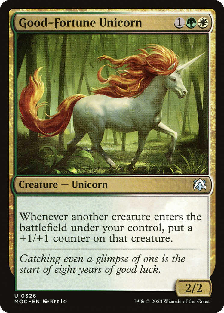 Good-Fortune Unicorn [March of the Machine Commander] - Magic: The Gathering - Card Brawlers | Quebec | Canada |