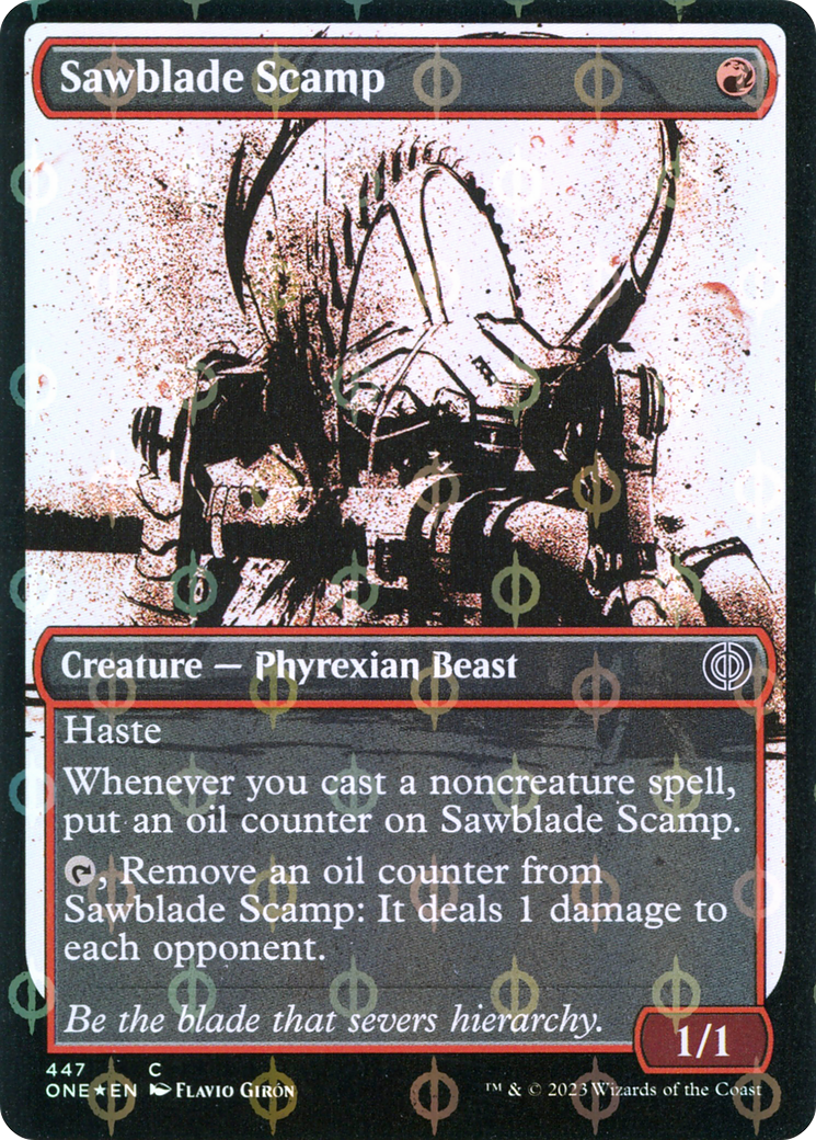 Sawblade Scamp (Showcase Ichor Step-and-Compleat Foil) [Phyrexia: All Will Be One] - Magic: The Gathering - Card Brawlers | Quebec | Canada |