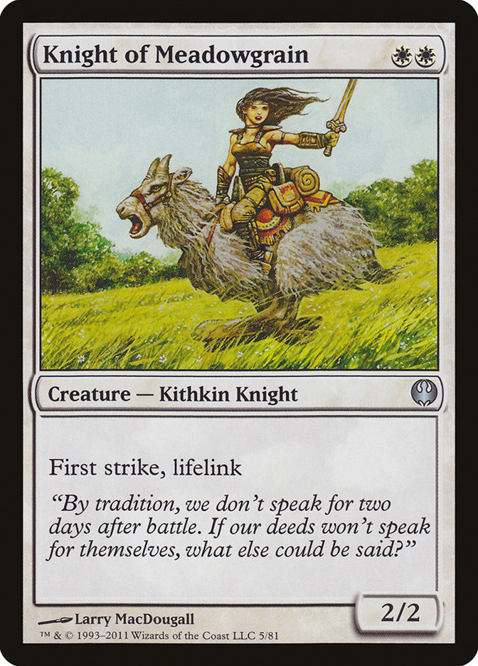 Knight of Meadowgrain [Duel Decks: Knights vs. Dragons] - Magic: The Gathering - Card Brawlers | Quebec | Canada |