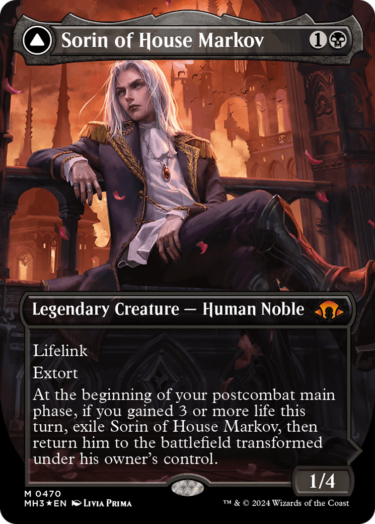 Sorin of House Markov // Sorin, Ravenous Neonate (Borderless) (Textured Foil) [Modern Horizons 3] - Magic: The Gathering - Card Brawlers | Quebec | Canada |