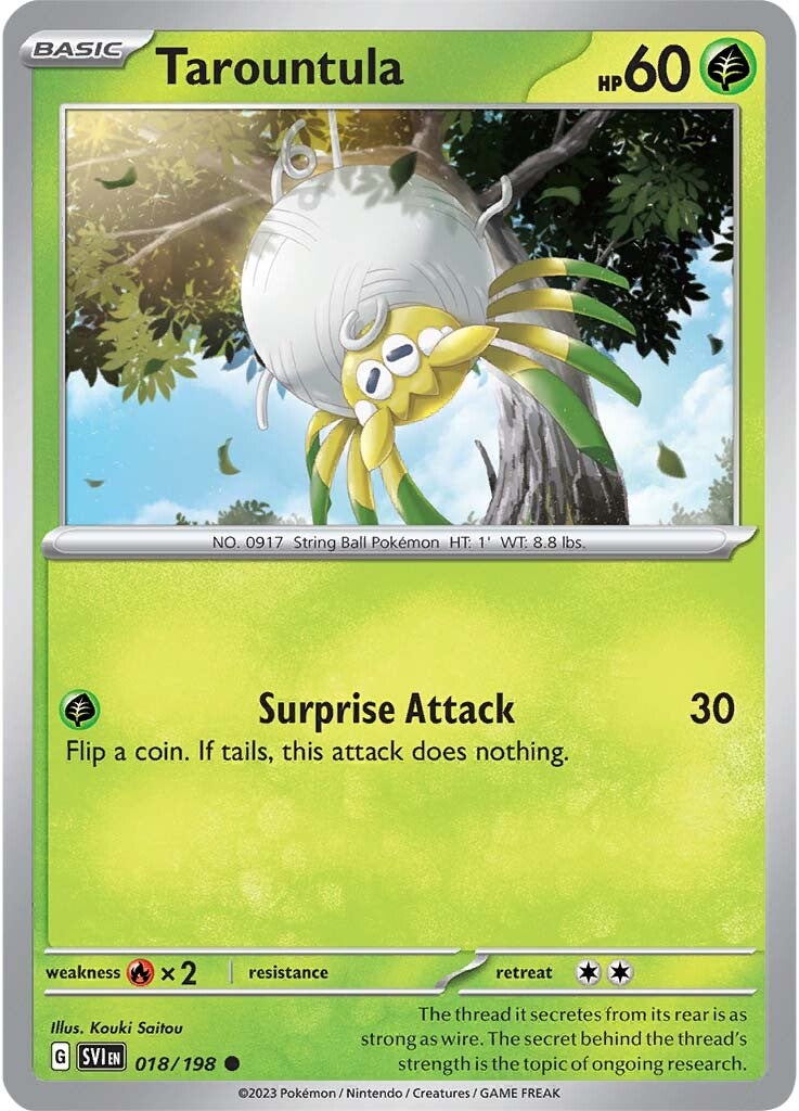 Tarountula (018/198) [Scarlet & Violet: Base Set] - Pokémon - Card Brawlers | Quebec | Canada |