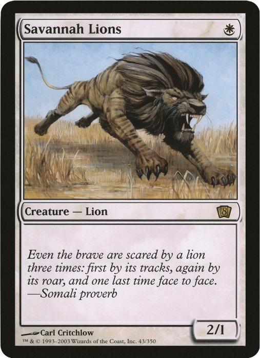 Savannah Lions (Oversized) [Eighth Edition Box Topper] - Magic: The Gathering - Card Brawlers | Quebec | Canada |