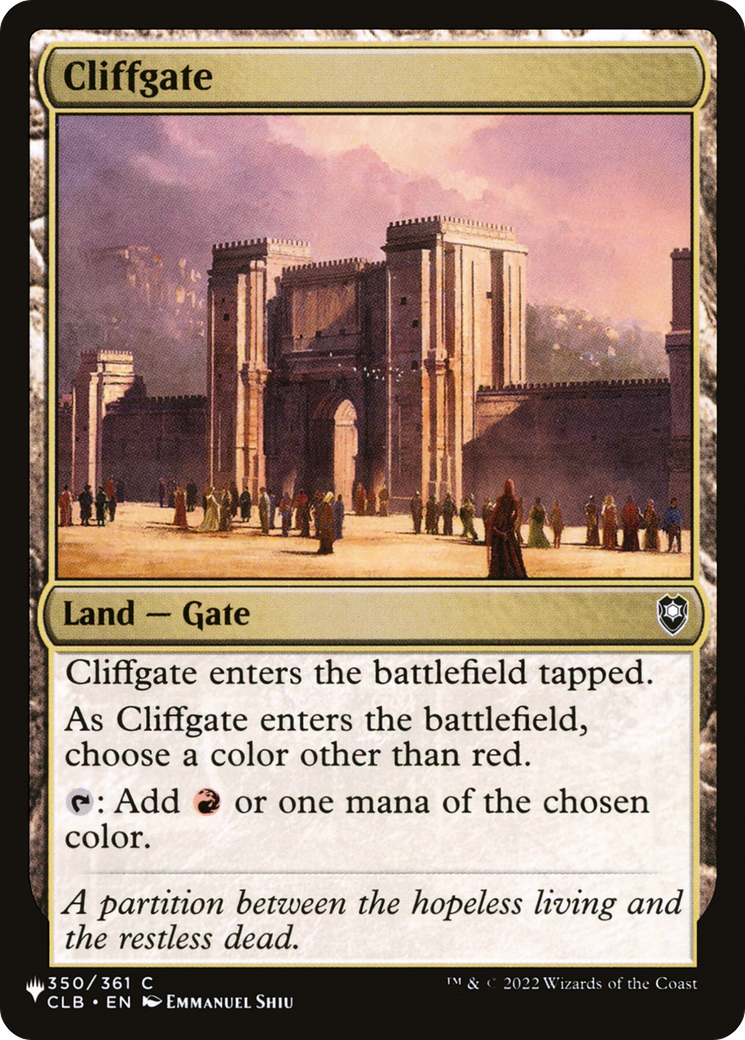 Cliffgate [The List] - Magic: The Gathering - Card Brawlers | Quebec | Canada |