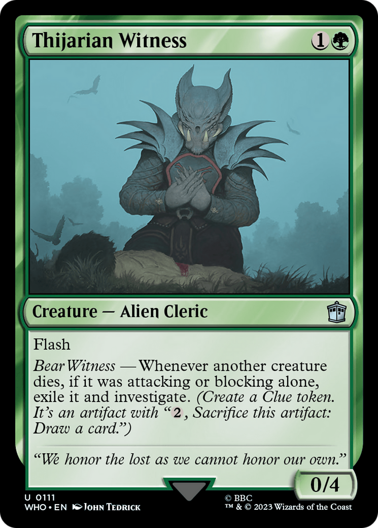 Thijarian Witness [Doctor Who] - Magic: The Gathering - Card Brawlers | Quebec | Canada |