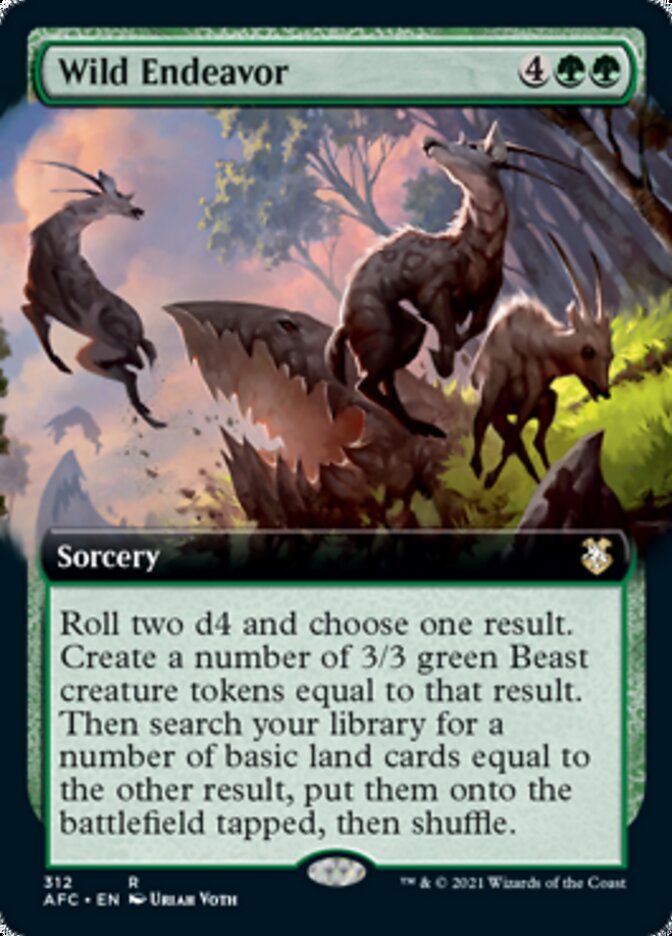 Wild Endeavor (Extended Art) [Dungeons & Dragons: Adventures in the Forgotten Realms Commander] - Magic: The Gathering - Card Brawlers | Quebec | Canada |