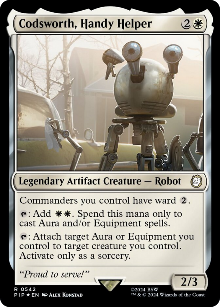 Codsworth, Handy Helper (Surge Foil) [Fallout] - Magic: The Gathering - Card Brawlers | Quebec | Canada |
