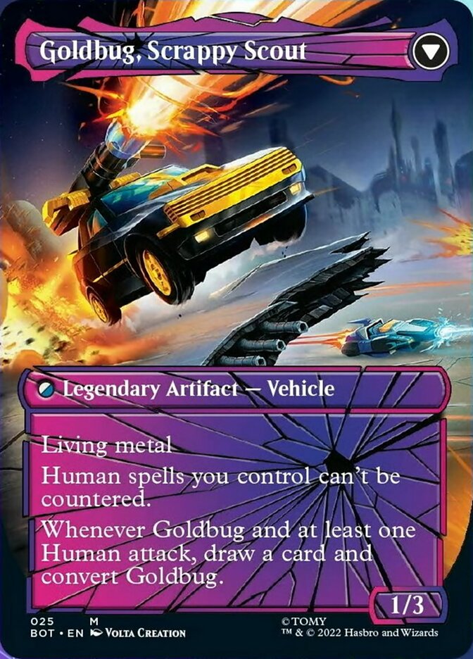 Goldbug, Humanity's Ally // Goldbug, Scrappy Scout (Shattered Glass) [Transformers] - Magic: The Gathering - Card Brawlers | Quebec | Canada |