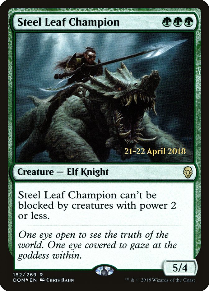 Steel Leaf Champion [Dominaria Prerelease Promos] - Magic: The Gathering - Card Brawlers | Quebec | Canada |