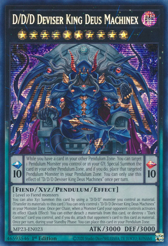 D/D/D Deviser King Deus Machinex [MP23-EN023] Prismatique Secret Rare 