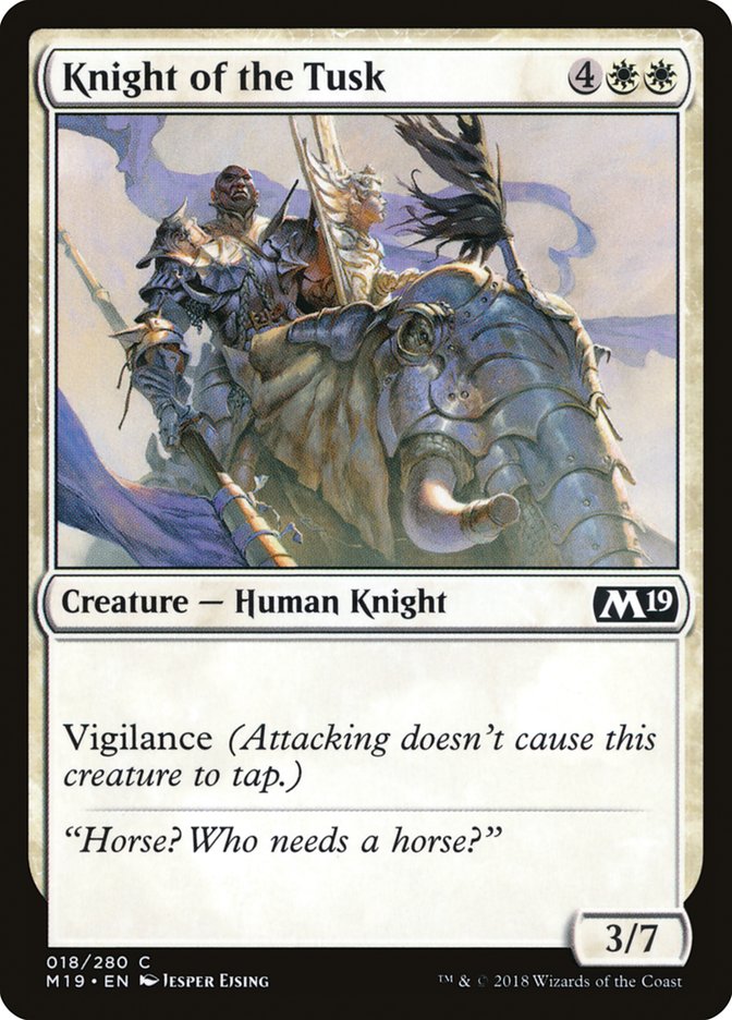 Knight of the Tusk [Core Set 2019] - Magic: The Gathering - Card Brawlers | Quebec | Canada |