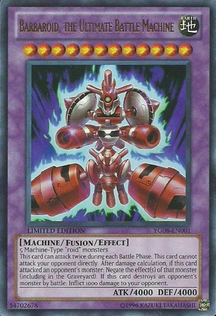Barbaroid, the Ultimate Battle Machine [YG08-EN001] Ultra Rare - Yu-Gi-Oh! - Card Brawlers | Quebec | Canada |