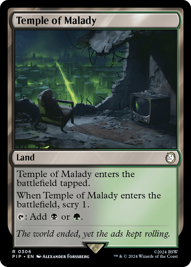 Temple of Malady [Fallout] - Magic: The Gathering - Card Brawlers | Quebec | Canada |