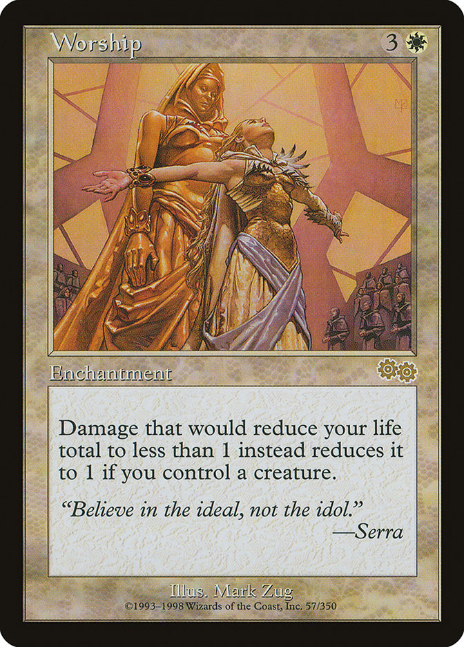 Worship [Urza's Saga] - Magic: The Gathering - Card Brawlers | Quebec | Canada |