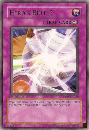 Hero's Rule 2 [DP06-EN025] Rare - Yu-Gi-Oh! - Card Brawlers | Quebec | Canada |