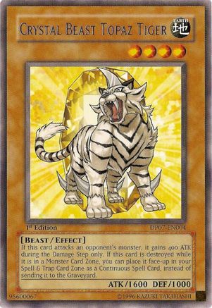 Crystal Beast Topaz Tiger [DP07-EN004] Rare - Yu-Gi-Oh! - Card Brawlers | Quebec | Canada |