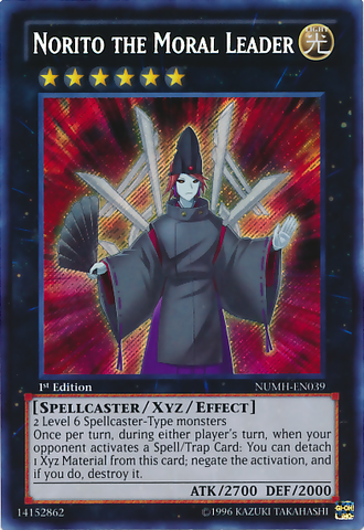 Norito the Moral Leader [NUMH-EN039] Secret Rare - Yu-Gi-Oh! - Card Brawlers | Quebec | Canada |