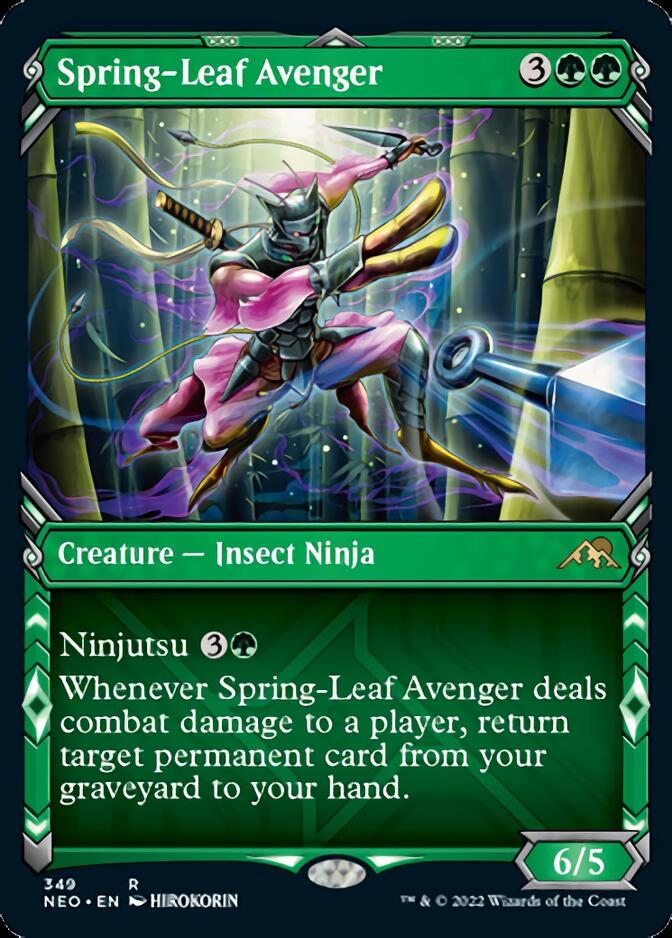 Spring-Leaf Avenger (Showcase Ninja) [Kamigawa: Neon Dynasty] - Magic: The Gathering - Card Brawlers | Quebec | Canada |